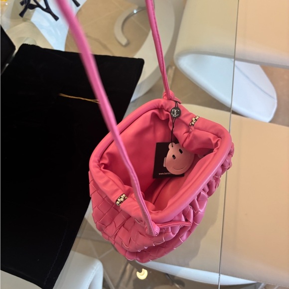 Cobalt Blue Woven Vegan Clutch Removable Strap - Picture 9 of 15